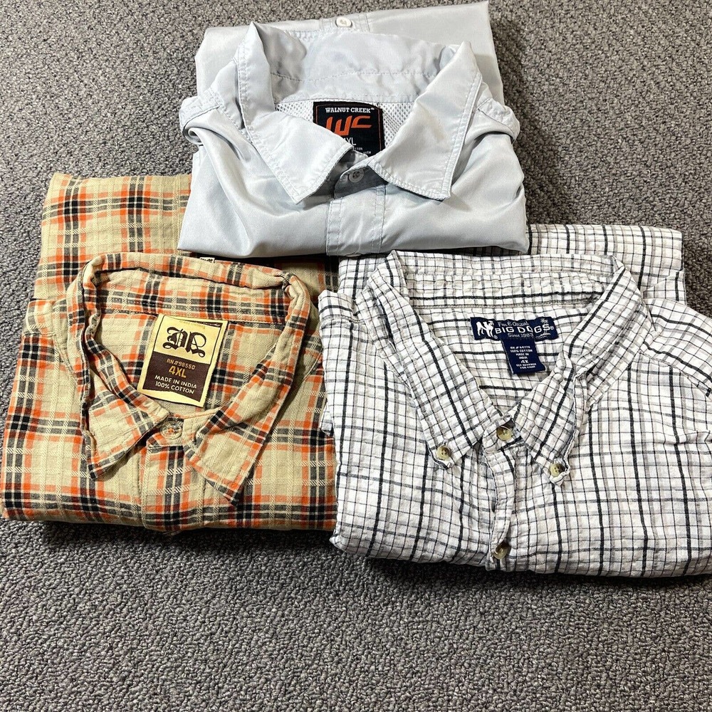 Lot of 3 Shirts Big Dogs, Walnut Creek, and an unknown, all 4XL Fishing Outdoors